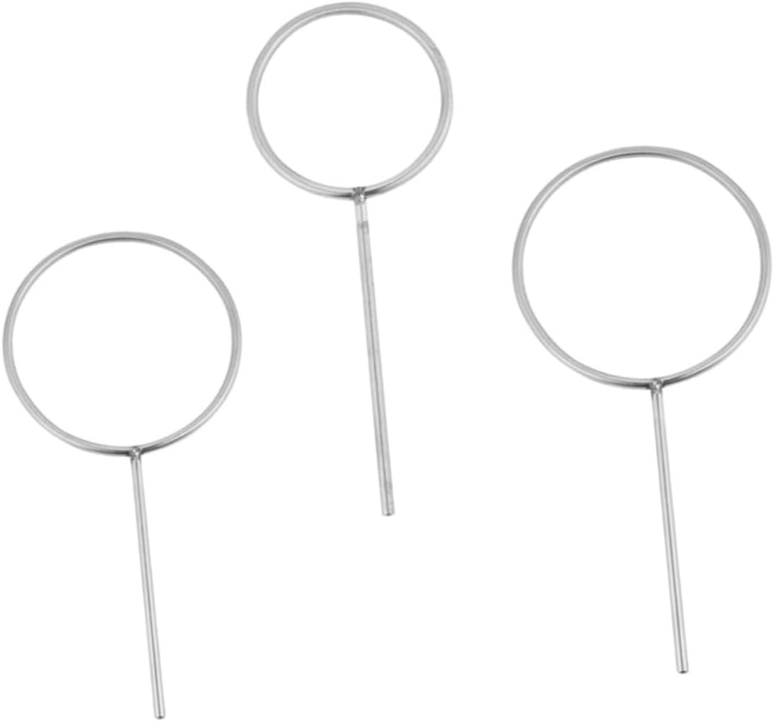 KICHOUSE 3pcs Stainless Steel Support Ring Laboratory Support Stand Lab