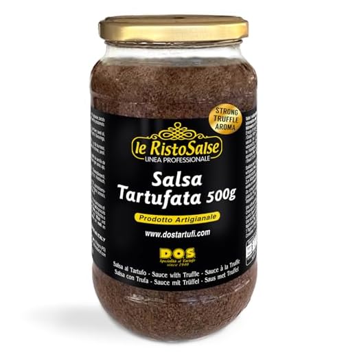 Salsa Tartufata Professionale 500g Gusto Intenso | Artigianale Umbra con Tartufo Estivo | Senza Glutine | Per Pasta, Carne, Pizza | salsa al Tartufo | D.O.S Tartufi