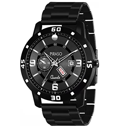 Image of PIRASO Analog Day and Date Working Display MESH Strap Watch for Men & Boys