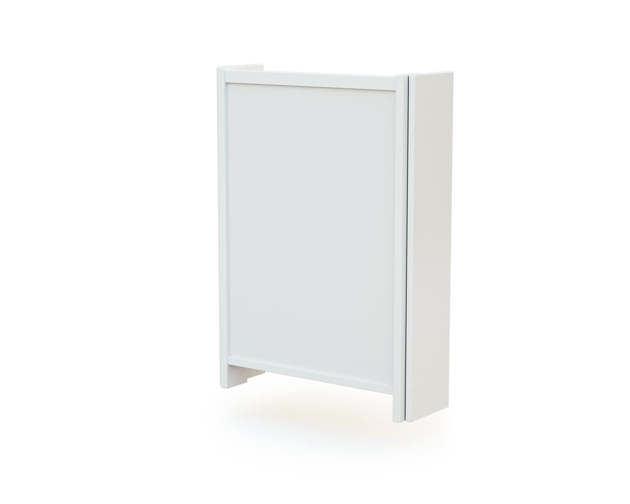 AT4 - Biały materac do przewijania na ścianie | Wymiary po otwarciu (dł. x szer. x wys.): 56 x 77,5 x 78 cm | Składany (dł. x szer. x wys.) : 56 x 18 x 78 cm | Materac w zestawie | Łatwa obsługa jedną