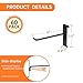 SINCHEEWAY 60 Pack Grid Wall Display Hooks, Metal Gridwall Accessories for Retail Stores, Trade Shows, Art and Craft Displays (Black, 6 Inch)