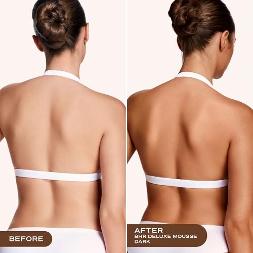 Image of Loving Tan 8 HR Deluxe Self Tanning Mousse, Dark -Streak Free, Professional Quality Sunless Tanning -Up to 5 Self Tanner Applications per Bottle, Naturally Derived DHA - 4 Fl Oz - Packaging May Vary