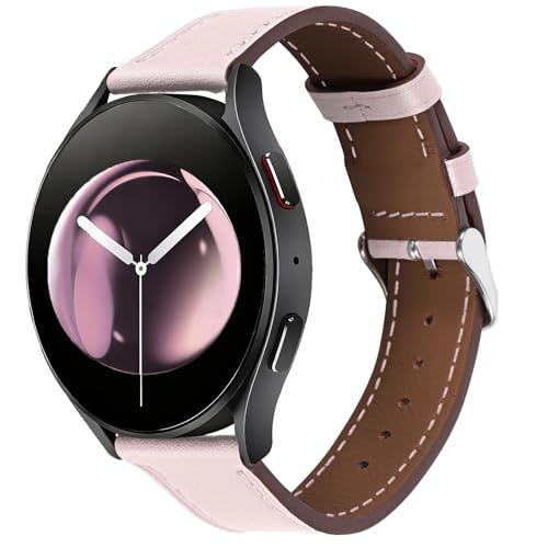 Italy Genuine Leather Watch Bands Men Women Compatible with Samsung Galaxy Watch Band, 20mm 22mm Lugs Watch Straps, Quick Release Wear-resistant Sweat-Resistant Smartwatch Replacement Strap