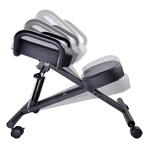 YIGEYI kniemassage stoel Ergonomische knielstoel verstelbare professionele orthopedische houding krukje nek pijn & rugspanning spanning verlichting knielstoel met zachte gewatteerde knie kussens