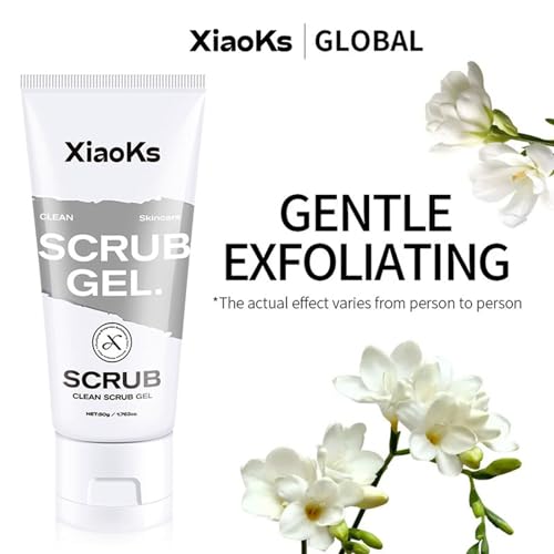 xiaoks 3 Pack Clean Scrub Gel Soft Exfoliating Face and Body Scrub,Deep Clean Pores, Remove Blackheads & Moisturize Skin for All Types Skin (1)