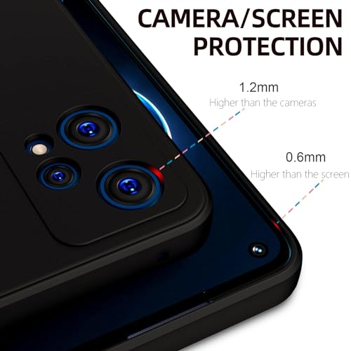 Image of BlazeTech For [ Realme Narzo 50 Pro 5G / 9 Pro Plus 5G ]Liquid Silicone Back Case Cover Flexible |Inner Lining| with Camera Protection Back Cover For[ Realme Narzo 50 Pro 5G / 9 Pro Plus 5G ] - Black