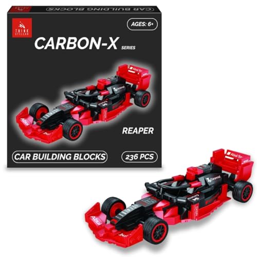 Image of F1 Racing Car Building Blocks Set - 225+ Pieces Toy Car Construction Kit for Kids 6+ & Adults | Build 8 Unique Formula Race Cars | STEM Educational, Birthday Gift Toy (Reaper)