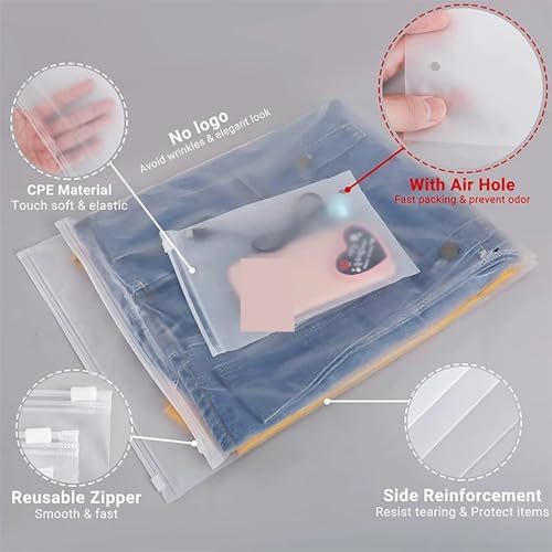Bolsas con cierre hermético Ziplock pack de 10 con acabado transparente premium 2XS 6