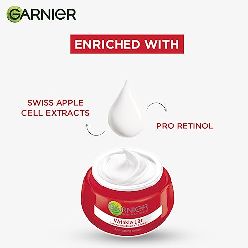 Garnier Skin Naturals, Anti-Ageing Cream, Moisturizing, Forming & Smoothing, Wrinkle Lift, 18 g