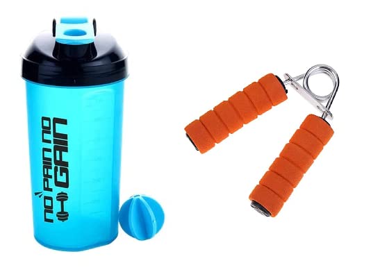 SAVE™ Gym Protein Shaker Bottle with Free Hand Grip Strengthener | Whey Protein and Mass Gainer Shaker Blender with Mixer Ball (700 ml) (B0B6HRTMXN) Amazon Price History, Amazon Price Tracker