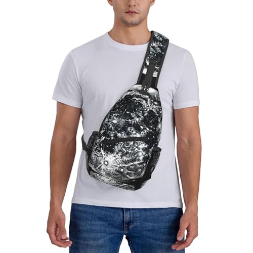 Bolso Cruzado para Hombre Mochila Diagonal Casual Negra miniatura 7