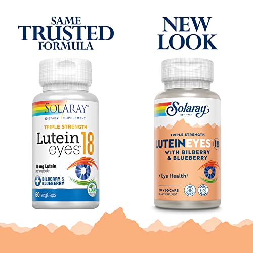 Image of SOLARAY Triple Strength Lutein Eyes, 18 mg | Eye & Macular Health Support Supplement w /Naturally Occurring Lutein and Zeaxanthin | Non-GMO (60 CT)
