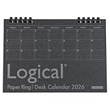 【2026年度版 カレンダー】 ナカバヤシ FSC-MX／卓上カレンダー2026ペーパー／A5／ブラック COC-CLTP-A502-26D