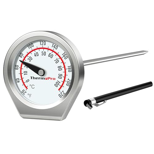 Comparison: Best Analog Meat Thermometer 6 ThermoPro Dial Instant Read Meat Thermometer for Cooking, Grill Food Thermometer with Glass Lens, Portable Kitchen Thermometer with 5'' Stainless Steel Probe for Liquid, Steak, Turkey Temp Checking