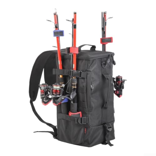 Bolsa de aparejos para equipo de pesca con espacio para carretes 7