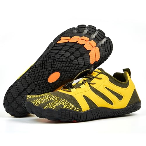 GTVGJH Sports Hiking Water Shoes Women Men's Quick-Drying Barefoot Kayaking Beach Hiking Surfing Training Yellow 43