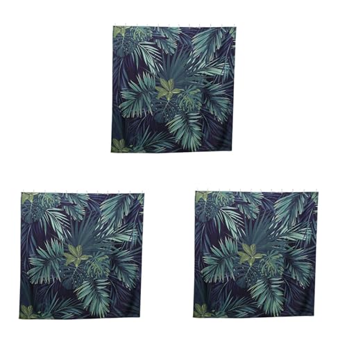 Rideau de douche imperméable anti moisissure en polyester vert 3X