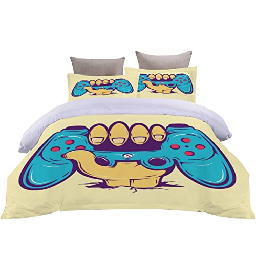 Manette de jeu housse de couette 220x240 avec fermeture éclair pour en finir avec les lits défaits - 5
