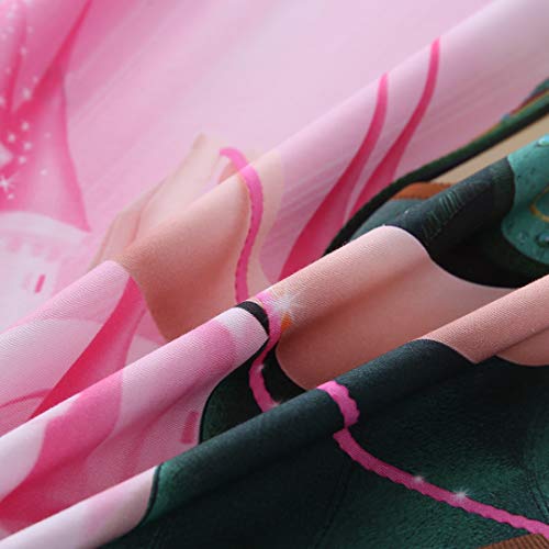 Casa 100% Cotton Kids Bedding Set Girls Frozen Elsa And Anna Princesses Pink Duvet Cover And Pillow Cases And Fitted Sheet,4 Pieces,Full #TOP3