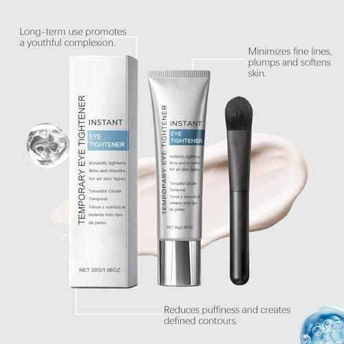 Perfection Eye Tightener- Instant Firm Temporary Eye Tightener with Brush for Eye Bags, Puffiness, Wrinkles & Fine Lines - Instant Lifting Eye Cream & Primer with Hyaluronic Acid & Vitamin E, 1 Oz — view 5