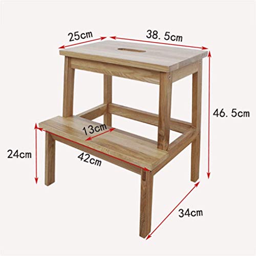Straw Step Stool-Home Indoor Solidwood Step Stool Finished Solid Step Stool 42X34X46.5Cm #TOP1