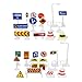 Traffic Light Toy, Portable 28 Pieces Children Travel Game - Traffic Crossing Sign for Holiday Party Home Living Room Halloween Easter Garden Indoor Outdoor Classroom School | Educational Play Set Lea