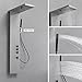 BWE Stainless Steel Shower Panel Tower System - 3 IN 1 Brushed Nickel Shower Panel - Rainfall Shower Head and Handheld with Massage Body Jets - Wall Mount