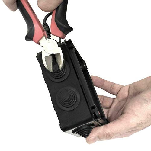 IP55 Black 85x85x50mm Weatherproof Outdoor CCTV IP Junction Box, External Electrical Junction Box with Waterproof PVC Plastic Enclosure for Transformers, Terminals, CCTV, LED Underground Lights