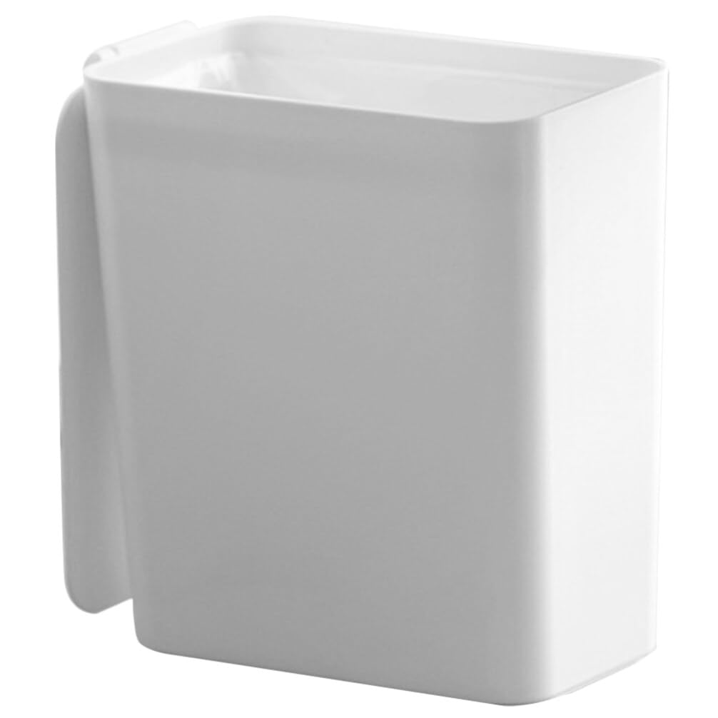 CabilockMini Desktop Trash Can with Lid Plastic Tiny Press Type Garbage Can Small Little Countertop Waste Bin Slim Trash Bin for Bedroom Office Vanity