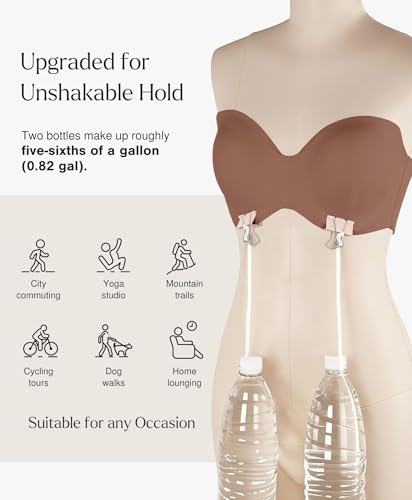 Popilush Strapless Push Up Minimizer Bras for Women Bandeau Support Unlined Bra Underwire Everyday Bras Tube Top3