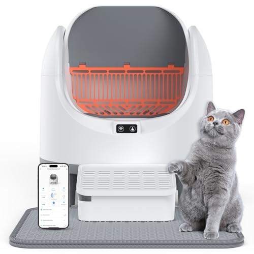 Lettiera per gatti autopulente con parte superiore aperta per gatti