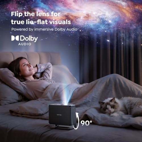 Portable Smart Projector [Bundled with Google TV Stick 14.0 & 4K Support & Dolby] with WiFi and Bluetooth HDR10,Ceiling Mini Movie Short Throw Projector Outdoor Auto Focus for Home Theater Bedroom - image 8