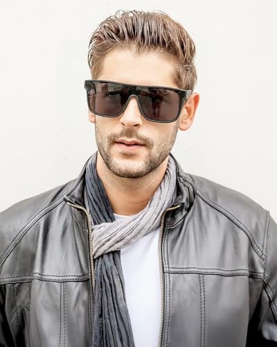 Image of GLINDAR Oversized Square Polarized Sunglasses for Men Women, One Piece Shield Shades UV400 Protection
