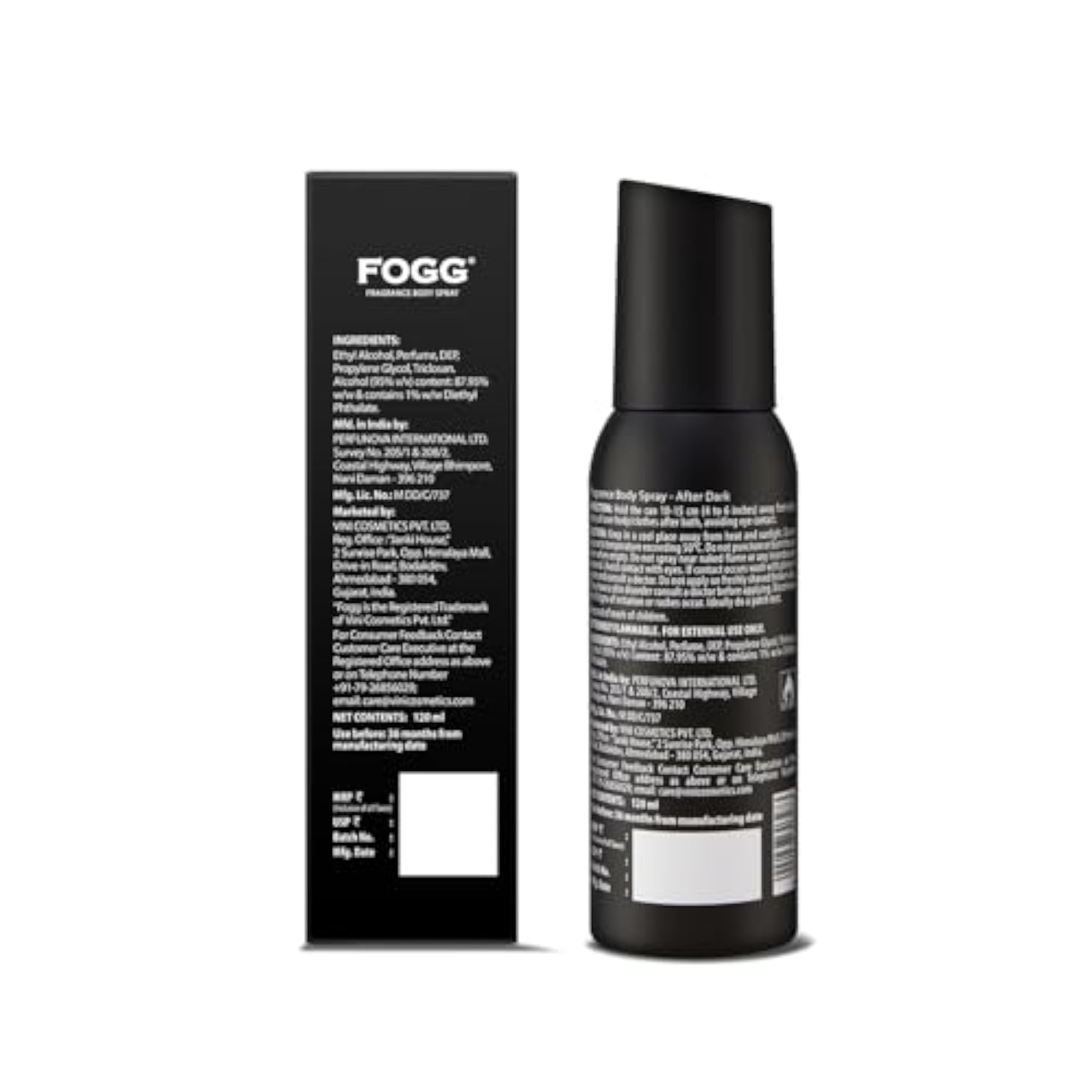 Black After Dark Long Lasting Perfume Deodorant Spray, 120 ML