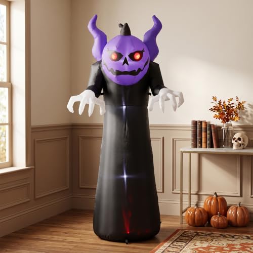 DROFELY 7ft Halloween Death Pumpkin Inflatable Decoration with LEDs - image 5