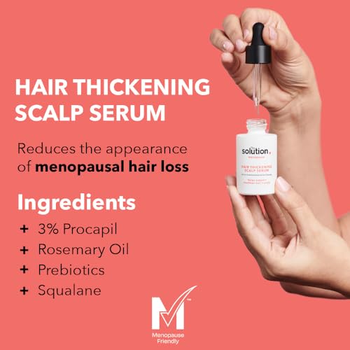 The Solution Menopause Hair Thickening Scalp Serum (30ml). Healthy Scalp Hair Growth Serum for Women, Hair Serum for Hair Growth, Cruelty Free Hair Growth Products, Hair Thickening Products for Women - Image 3