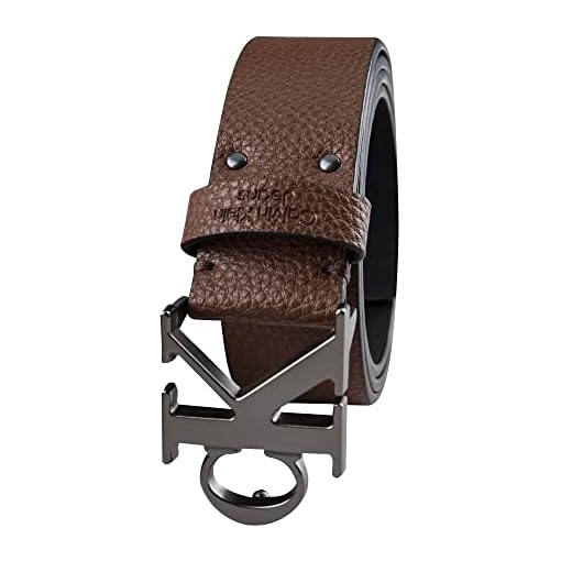 Calvin Klein Cinto masculino casual com fivela e logotipo de jeans, Logotipo marrom claro, XG