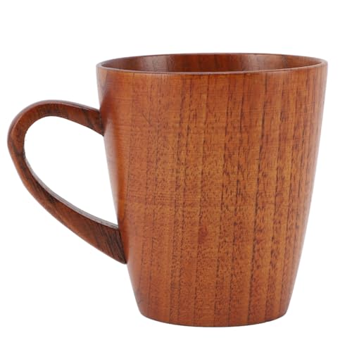 Xolsurg Tazas de madera hechas a mano, tazas de café, tazas de madera con asa para viajes al aire libre y uso doméstico, 250 ml