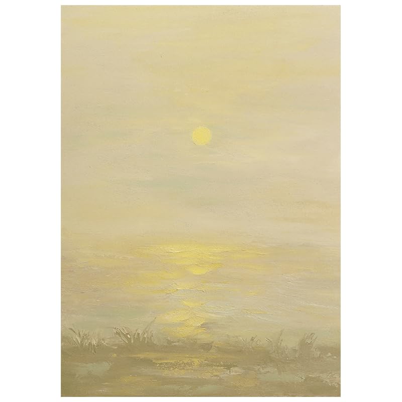 Paysage abstrait de coucher de soleil jaune pour un bureau lumineux