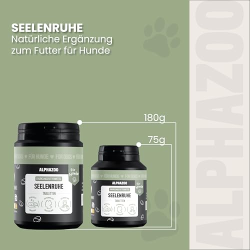 alphazoo Seelenruhe Tabletten für Hunde - Beruhigungsmittel 50 Stück - 75g