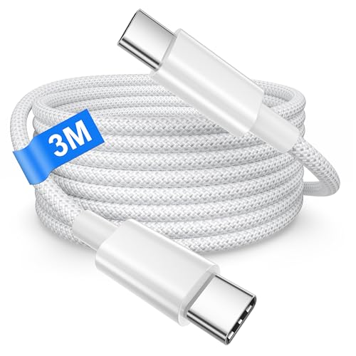 Cavo USB C 3 Metri 60W – Ricarica Veloce Per IPhone 15/16/17, IPad, MacBook – Nylon Intrecciato Trasferimento Dati 480 Mbps - 4