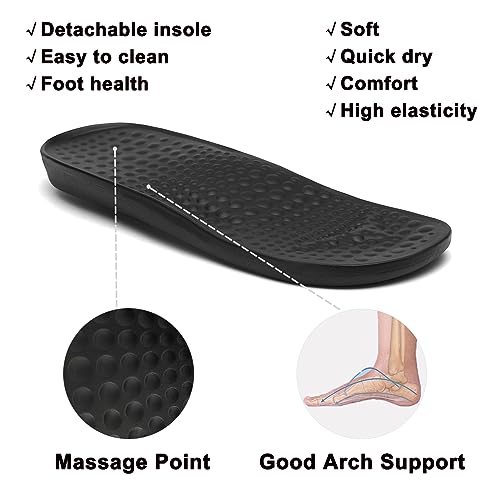 Image of VZQ Women and Men Arch Support Clogs Slip-on Garden Shoes Outdoor Beach Slippers Sandals with Plantar Fasciitis Feet Cushion Insoles