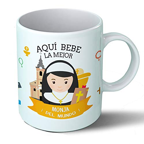 Tazza colazione Qui beve la migliore suora del mondo regalo originale...