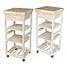 IC International Concepts, Kitchen Trolley, Solid Wood, Real Parawood, 15