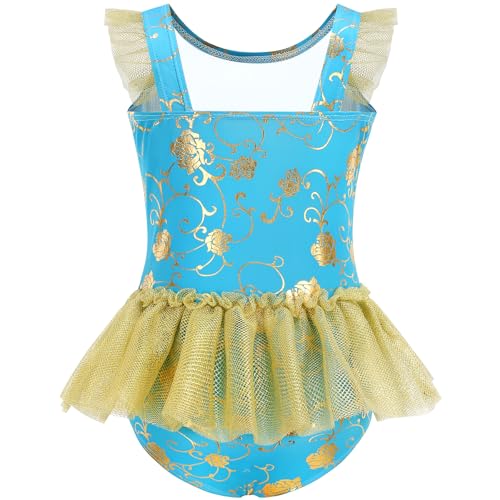 Image of Girls One Piece Swimsuit Colorful Mermaid Bathing Suits Cute Kids Princess Beach Swimwear 2-10 Years