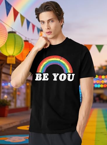Image of Ithalt Pride Tank Top for Women LGBT Rainbow Flag Shirt Love Heart Graphic Tee Lesbian Gay Pride Sleeveless Vest