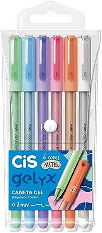 Caneta Gel – CiS Gelyx – Estojo com 6 unidades – Pastel