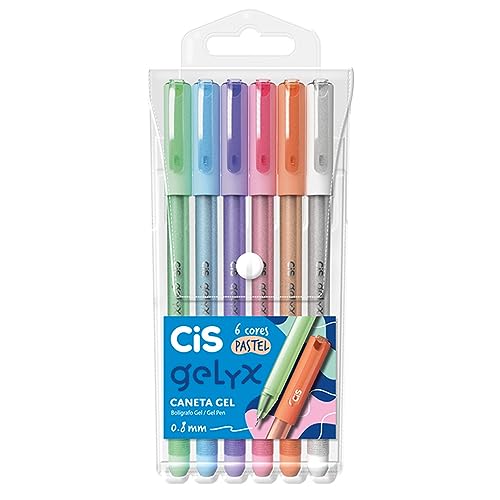 Caneta Gel – CiS Gelyx – Estojo com 6 unidades – Pastel