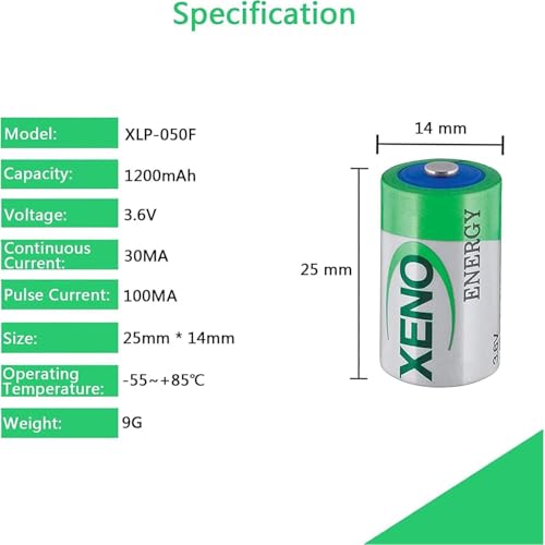 ?? 6 Pcs ??XL-205F 3.6V D Battery Lithium Thionyl Chloride Battery for Xeno Energy 3.6V Lithium Battery XL-205