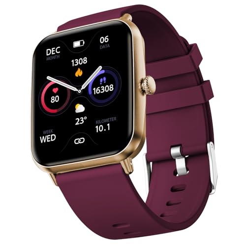 Fire-Boltt Ninja Call Pro Plus Smart Watch 1.83 inch with Bluetooth Calling, AI Voice Assistance, 100 Sports Modes IP67 Rating, 240 * 280 Pixel High Resolution (Wine)